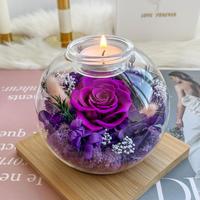 Lovebay Valentinstag Muttertag Geschenk Großhandel Konservierte Rosen in Glaskuppel Mit Duftkerze Langlebige Ewige Rosen im Glas