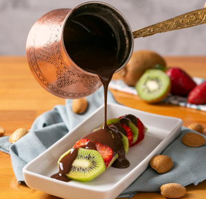 Cafetera de cobre turca hecha a mano con mango de latón, diseño de uva Ibrik Cezve <span class=keywords><strong>para</strong></span> auténtico café turco griego árabe - Product Image 5
