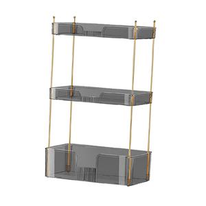 Ripiano da bagno grigio lucido Organizer per il trucco per il cassettone camera da letto dormitorio e alberghi - Product Image 2