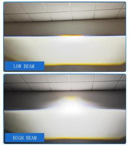 Idison โคมไฟหน้า T13W 12V ลำแสงต่ำ60W ลำแสงสูง70W lossless การติดตั้ง6000K 3300ml เลนส์โปรเจคเตอร์สำหรับรถยนต์ - Product Image 6