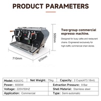 Harga Grosir Mesin Espresso Semi Otomatis Elektrik Pompa Rotary 12L Boiler E61 9Bar 6000W Komersial