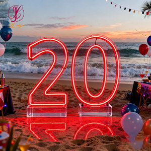 Lettres et chiffres géants en métal RGB néon de 3 à 4 pieds pour la décoration de mariage, les célébrations de remise des diplômes, les locations pour fêtes - Product Image 3