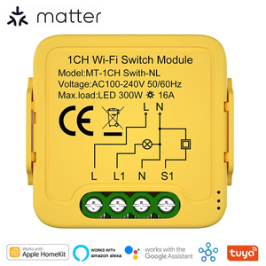 Module de relais intelligent <span class=keywords><strong>Homekit</strong></span> Matter WiFi pour la domotique, compatible avec <span class=keywords><strong>Homekit</strong></span>, Smartthings, Alexa, Google 1/2/3CH - Product Image 2