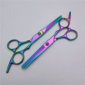 Professional <b>Hair</b> <b>Scissors</b> 6 Inch Stainless Steel 440C Multi Color Gemstone Screws For Beauty And Hairdressing - Product Image 1