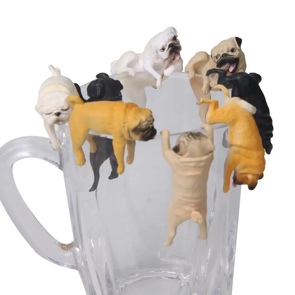 Özel komik hayvan tasarım toksik olmayan sevimli plastik köpek Model oyuncak Oem