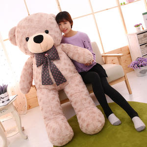 Boneka Beruang Teddy Raksasa dengan Dasi Besar, Boneka Hewan Lembut & Bantal Peluk, Hadiah Ulang Tahun Populer untuk Wanita dan Gadis - Product Image 3