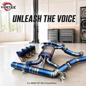ระบบท่อไอเสียแบบ Catback ยี่ห้อ Vortex Titanium สำหรับ BMW M2 M2C F87 N55 3.0T ปี 2014-2019 ปลายท่อแบบ Quad Tip สีฟ้าผ่านการอบชุบด้วยความร้อน พร้อมชุดยึดติดตั้ง - Product Image 2