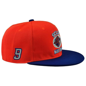 Factory Custom Zero Tariff Red Men's #9 50th Anniversary Mud <strong>Dogs</strong> Hats Embroidery Adjustable <strong>Flat</strong> Brim Baseball <strong>Caps</strong> - Product Image 1