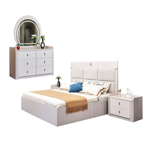 2026 ensemble de meubles de chambre à coucher modernes lit double king size chambre d'hôtel Suite cadre en bois ensembles de chambre à coucher complets de luxe pour la maison - Product Image 5