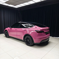 Film de protection de peinture automobile WRAPMASTER 1,52*17 mètres PET Tuilp rose brillant, film vinyle pour voiture