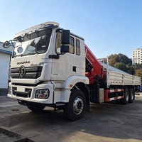 Camión Grúa SHACMAN 6x4 con Volante a la Derecha, Capacidad de Carga de 12-20 Toneladas, Montado en Camión, Emisión Euro 3, Grúa Telescópica Plegable