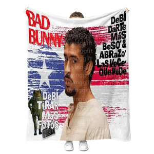 Couverture en peluche personnalisée nouvellement conçue, album Bad Rabbit Debi Tirar Mas Fotos, marchandises DTMF, je devrais avoir pris plus de <span class=keywords><strong>photos</strong></span> - Product Image 4