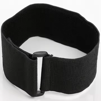 Sangle élastique noire populaire double face auto-adhésive résistante à la chaleur en polyester/nylon pour bras et taille