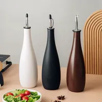 Bouteille à épices en céramique artisanale de style nordique simple, écologique, résistante au lave-vaisselle, décoration pour la maison, accessoires de cuisine
