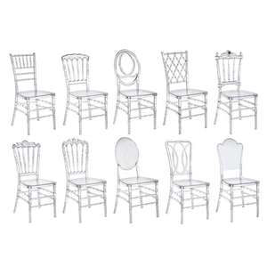 Chaises de mariage et d'hôtel empilables en résine transparente de luxe, durables et très demandées - Product Image 4