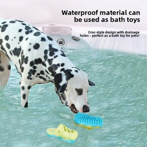 Brosse de bain en plastique souple <span class=keywords><strong>pour</strong></span> chiens et chats, brosse de massage manuelle à poils ergonomiques, accessoires de toilettage et de nettoyage quotidiens - Product Image 5