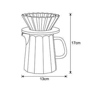 ชุดดริปกาแฟเซรามิกสไตล์โอริกามิ MSH ของขวัญคริสต์มาส รุ่น V พร้อมฐานไม้ อุปกรณ์ชงกาแฟแบบเทเองที่บ้าน - Product Image 3