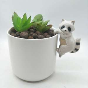 Maceta de Cerámica con Borde Decorativo, Soporte para Macetas, Adorno de <span class=keywords><strong>Koala</strong></span> Colgante, Soporte para Pecera, Terrario, Jardín Moderno - Product Image 3