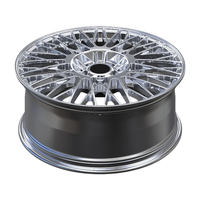 Jantes forgées monobloc JG 6061-T6, finition chrome poli, multi-rayons fins, en alliage, 17-22 pouces, 5x112 5x114.3 pour voiture de tourisme