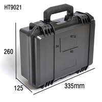Boîte à outils en mousse étanche IP67, mallette de rangement en plastique dur noir de qualité supérieure avec poignée