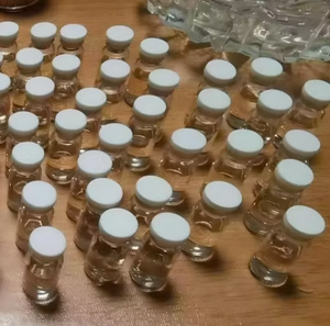 Frascos de Vidrio Mini Transparentes Compatibles con Etiquetas, Botellas de Borosilicato Marrón con Tapas de Aluminio Abatibles - Product Image 1