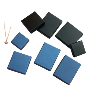 fashion 15mm outer height square Stud Earrings / Ring / Necklace / Bracelet Jewelry Box with thin sponge rigid paper box