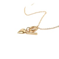 Style à la mode 18K plaqué or en acier inoxydable métal OT fermoir coeur pour les femmes résistant à l'eau élégant charme bijoux