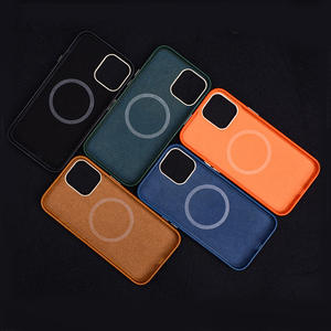 Coque de téléphone portable en cuir véritable, antichoc, avec logo personnalisé, pour iPhone 13 14 15 pro max - Product Image 5