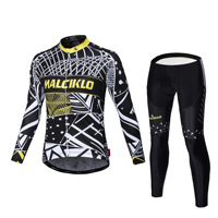 Maillot de cyclisme personnalisé pour homme, automne/hiver, respirant, sans couture, viscose/polyester, anti-plis, bretelles spaghetti, manches longues