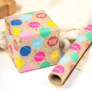 Custom Balloon Pattern Eco-Friendly Double-Sided Kraft Gift <b>Wrap</b> <b>Paper</b> <b>Roll</b> 100GSM Coated Recyclable Digital Packaging <b>Paper</b> - Product Image 5