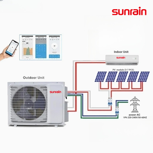 12K 18K 24K <span class=keywords><strong>BTU</strong></span> เครื่องแปลง T3ขนาดเล็กแบบแยกส่วน AC DC ไฮบริดโซลาร์เซลล์ PV เครื่องปรับอากาศ - Product Image 3