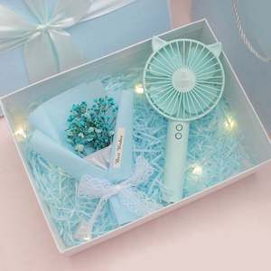 Nouvelles idées de produits 2022 : Ensemble cadeau parapluie ventilateur à vide en verre et humidificateur avec logo personnalisé pour la fête des mères et les cadeaux de mariage - Product Image 5