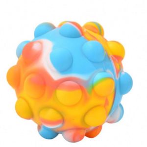 3D ลูกบอลทำจากซิลิโคนสำหรับคลายเครียดกระตุ้นประสาทสัมผัสของเล่นแบบกดพร้อมลูกบอลบีบเพื่อความสนุกสนาน - Product Image 2