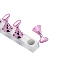Présentoir magnétique pour ongles, support de base en cristal pour faux ongles, outils de manucure