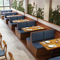 Banquettes de salle à manger industrielles contemporaines en cuir PU robuste, canapé de restaurant, ensemble de mobilier professionnel pour aire de restauration et hôtel