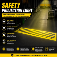 Projecteur LED Industriel Étanche 120W - Lumière à Motif Gobo Haute Luminosité pour Avertissement de Sécurité et Marquage de Danger en Usine