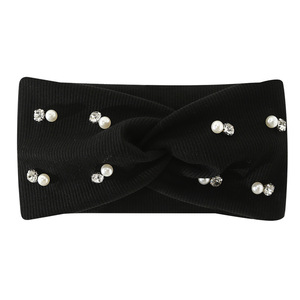 Nouveau Bandeau Élastique Polyvalent Anti-Transpiration avec Perles et Strass, Motif Croix, Idéal pour le Lavage du Visage et les Activités Sportives - Product Image 2
