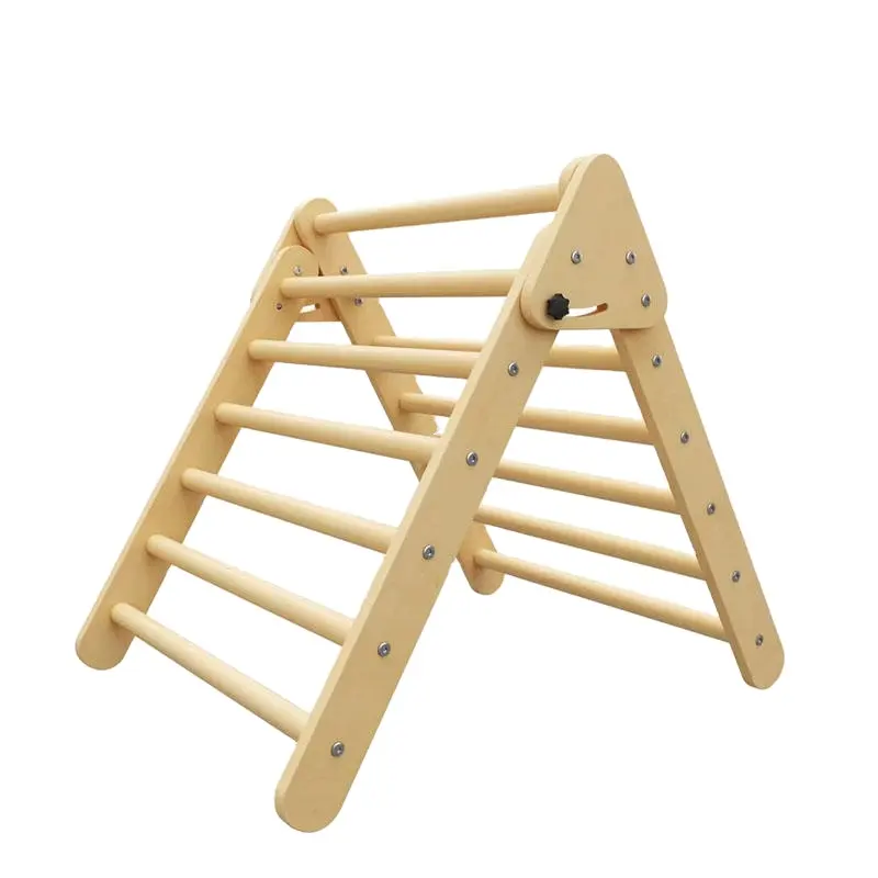 Verkauf Hot Sale Holz Baby Gym Spielplatz Kletterer Dreieck Holz Indoor Klettergerüst für Kind