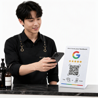 Support de table NFC en PVC |   Support de table personnalisé en PVC pour avis Google, cartes de réseaux sociaux Instagram, avis Google et support RFID