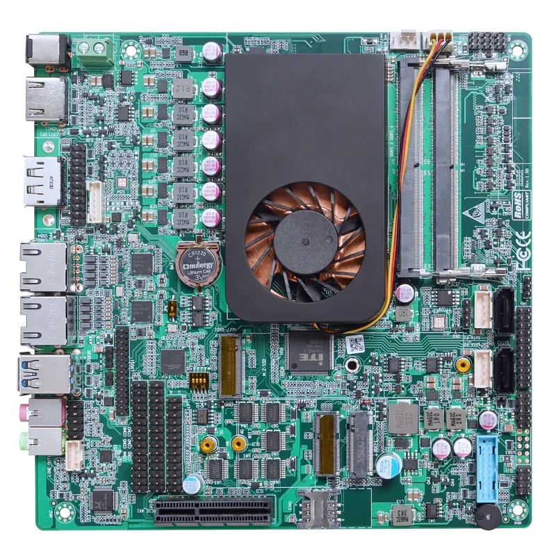 Placa-mãe industrial Mini-ITX 2 Lan Intel 12a 13a Geração i3 i5 i7 DDR5 64GB 6Com 2*SATA3.0 6USB X86 Mini Pc placa-mãe
