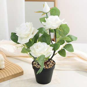 Planta Artificial de Seda en Maceta Pequeña, Bonsái Realista y Ecológico para Sala de Estar, Oficina, Escritorio, Decoración de Interiores - Product Image 4