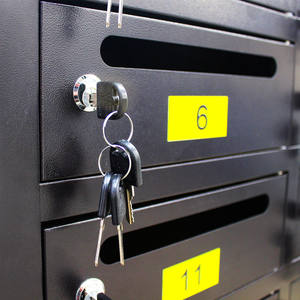 Boîtes aux lettres en acier en gros, 50 boîtes aux lettres, boîtes à colis extérieures, appartement, étanches, sécurité, livraison de colis, boîte aux lettres - Product Image 6