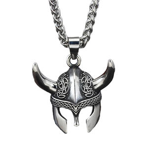 Nordique Viking guerrier alliage pendentif PE89 Vintage romain casque <span class=keywords><strong>Berserk</strong></span> pendentif pour hommes Cool bijoux cadeau - Product Image 1