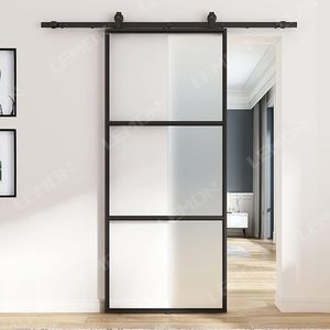 Portes coulissantes intérieures en verre insonorisées et étanches, design moderne et personnalisé, pour maisons et habitations - Product Image 3