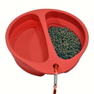 Bols carrés pliables pour animaux de compagnie en silicone de qualité alimentaire, écologiques, compatibles lave-vaisselle, portables, pliables, pour les voyages, pour la nourriture pour chiens - Product Image 1