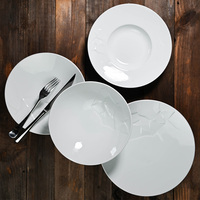 Assiette à soupe blanche ensemble d'assiettes à dîner vente en gros bon marché ensembles d'assiettes vaisselle céramique moderne chinois ensemble de vaisselle hôtel vaisselle