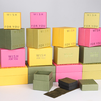 Caja de Regalo de Cartón Rígido Rectangular Mini, Personalizada, Impresa, con Relieve, Recubierta con UV, para Dulces