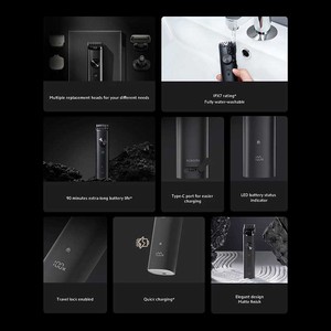 ชุดอุปกรณ์กรูมมิ่ง Xiaomi Pro เครื่องตัดแต่งขนแบบมืออาชีพ ใบมีดเซรามิก ปรับความยาวการตัดได้ หน้าจอ LCD พลาสติก IPX7 - Product Image 6