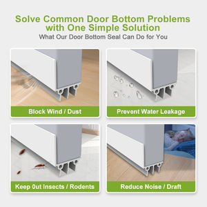 Joint d'étanchéité <span class=keywords><strong>de</strong></span> porte en silicone, anti-courant d'air, réglable, bande d'étanchéité <span class=keywords><strong>de</strong></span> porte inférieure, bloqueur <span class=keywords><strong>de</strong></span> bruit, isolation contre le froid, insonorisation - Product Image 3
