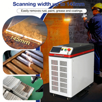 Machine de nettoyage au laser pulsé 200 W, refroidie par air, pour l'élimination de la rouille, nettoyeur laser pulsé 200 W pour le bois, pour l'industrie